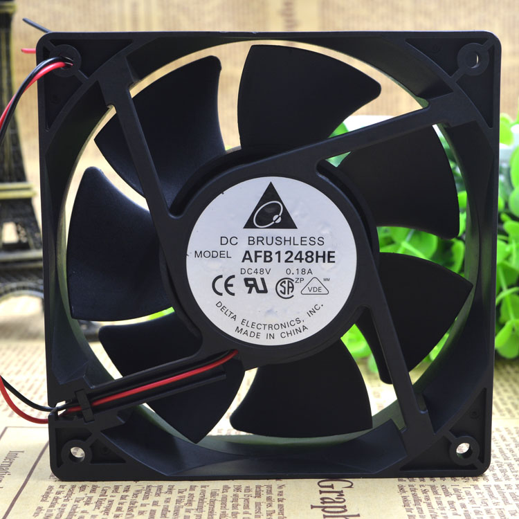 Original DELTA AFB1248HE Cooling Fan 48V 0.18A 8.64W 3wires AFB1248HE Fans